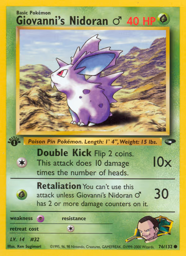 Giovanni's Nidoran♂ 76/132 Pokemon card
