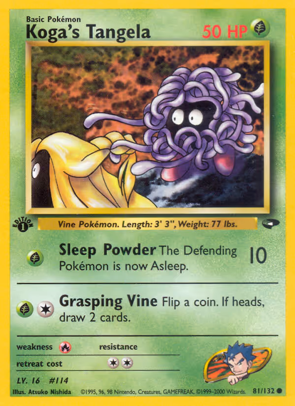 Koga's Tangela 81/132 Pokemon card