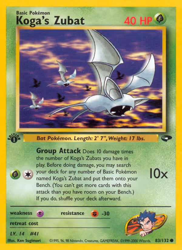 Koga's Zubat 83/132 Pokemon card