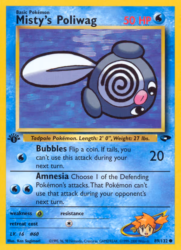 Misty's Poliwag 89/132 Pokemon card