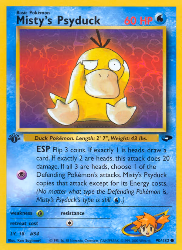 Misty's Psyduck 90/132 Pokemon card