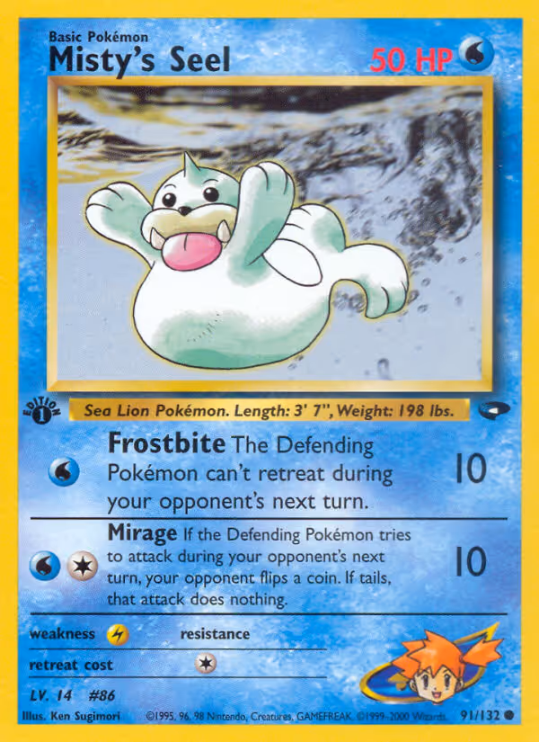Misty's Seel 91/132 Pokemon card