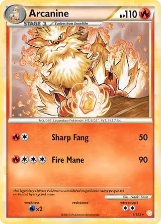 Arcanine 1/123 Pokemon card