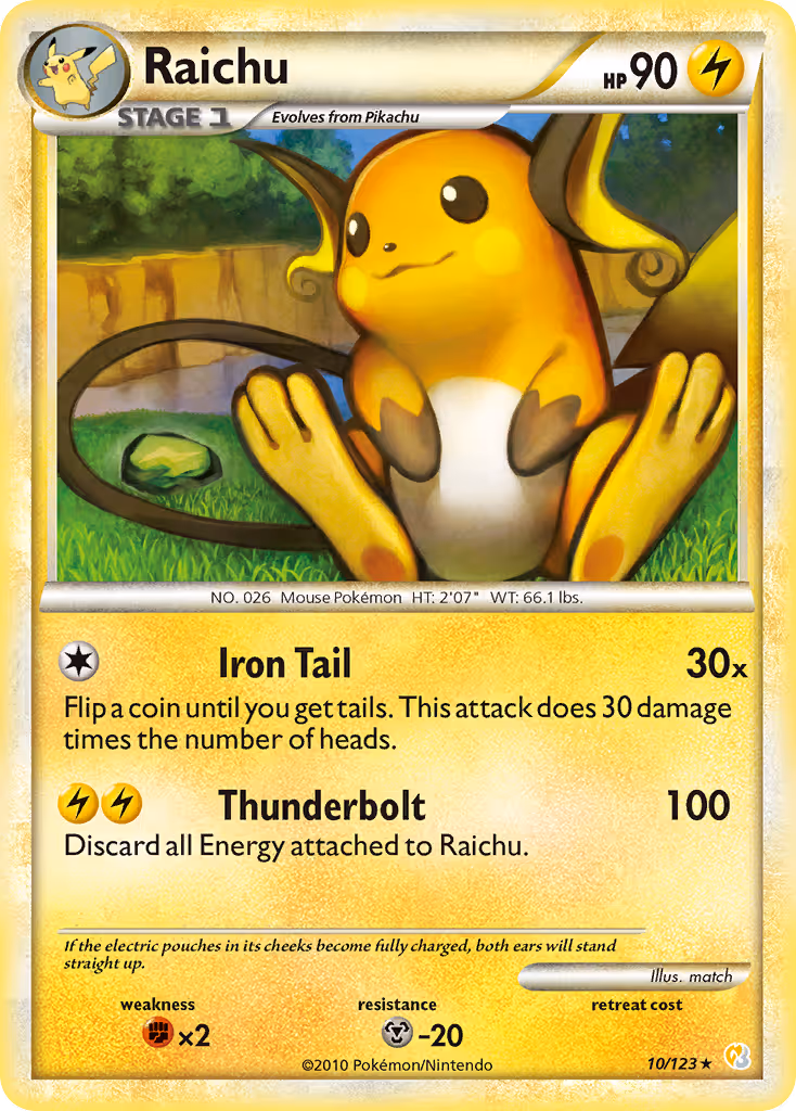 Raichu 10/123 Pokemon card