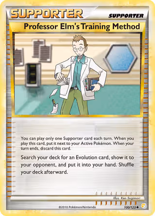 Professor Elm's Training Method 100/123 Pokemon card