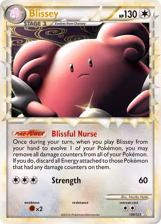 Blissey 106/123 Pokemon card