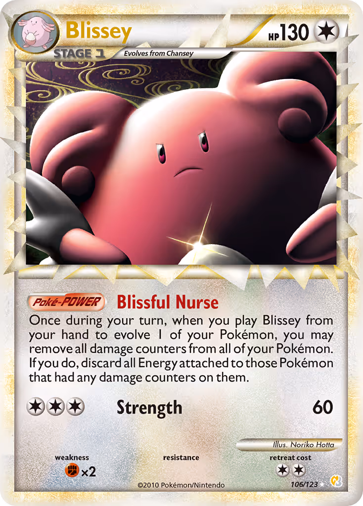 Blissey 106/123 Pokemon card