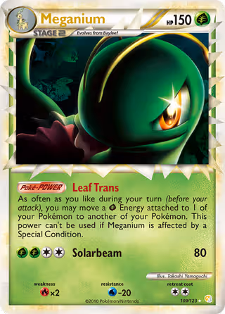 Meganium 109/123 Pokemon card