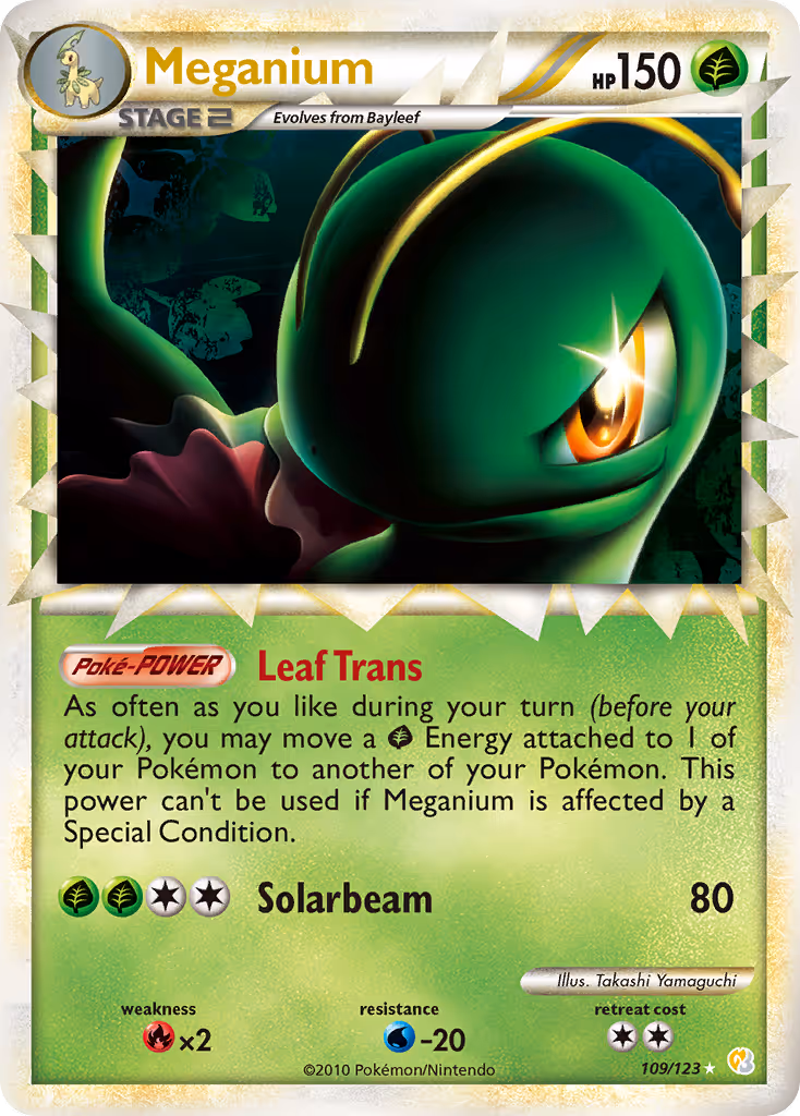 Meganium 109/123 Pokemon card