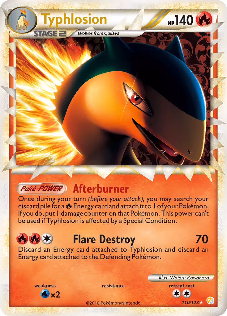 Typhlosion 110/123 Pokemon card