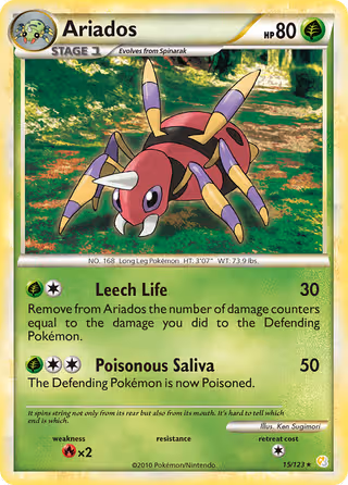 Ariados 15/123 Pokemon card