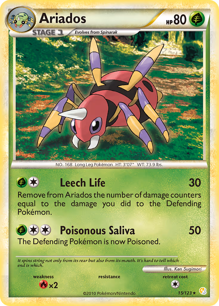Ariados 15/123 Pokemon card