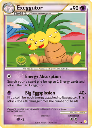 Exeggutor 18/123 Pokemon card