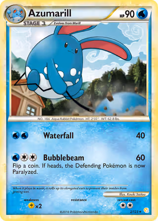 Azumarill 2/123 Pokemon card