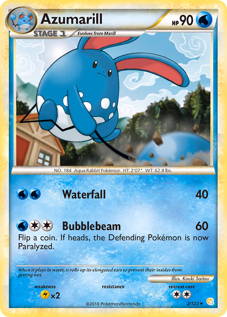 Azumarill 2/123 Pokemon card