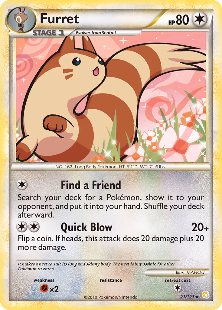 Furret 21/123 Pokemon card
