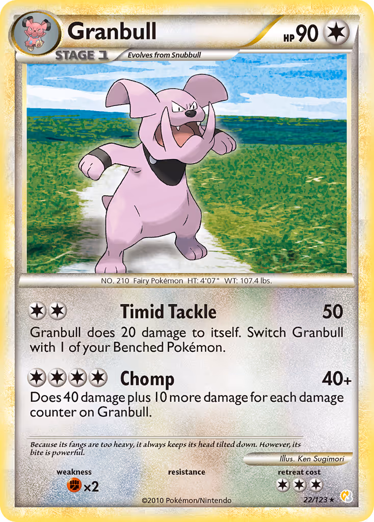 Granbull 22/123 Pokemon card