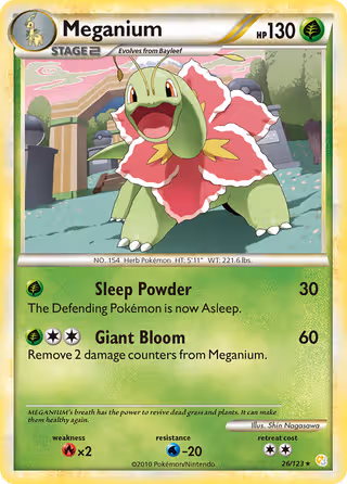 Meganium 26/123 Pokemon card