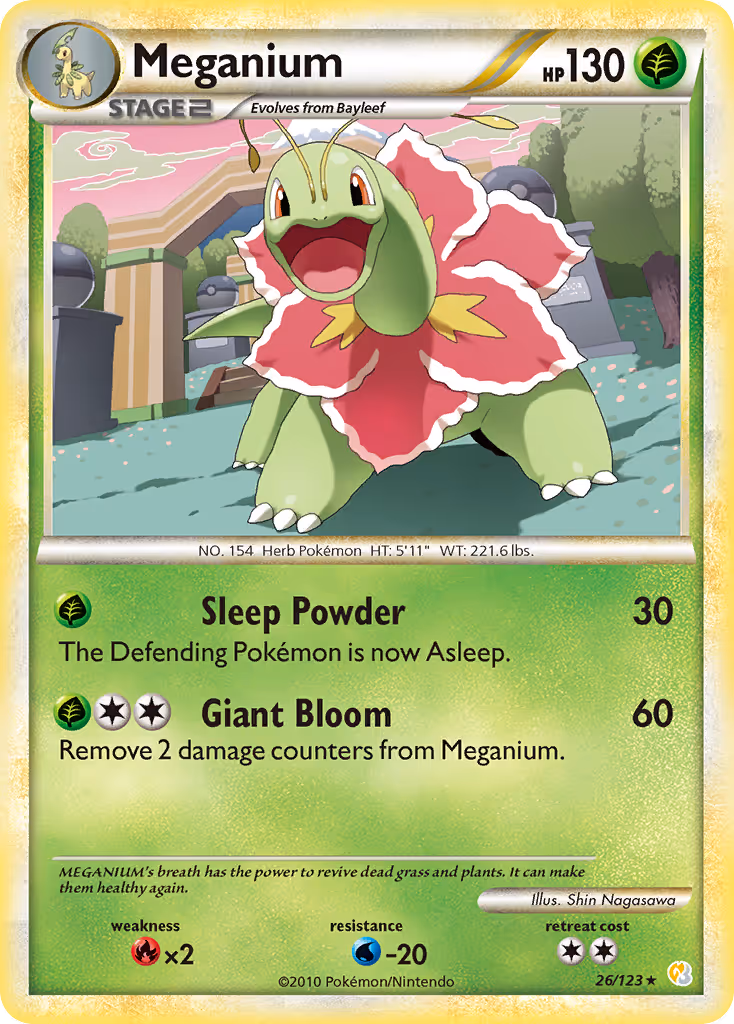 Meganium 26/123 Pokemon card