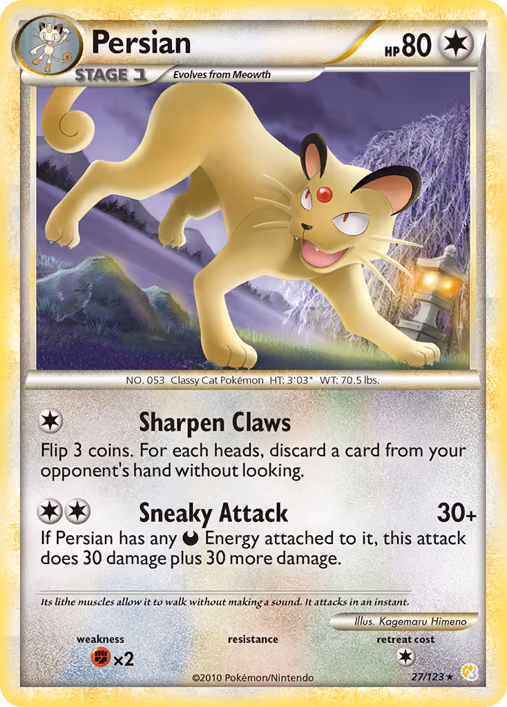 Persian 27/123 Pokemon card