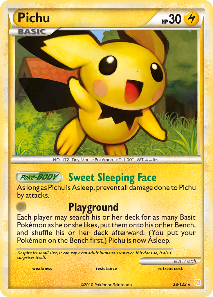 Pichu 28/123 Pokemon card