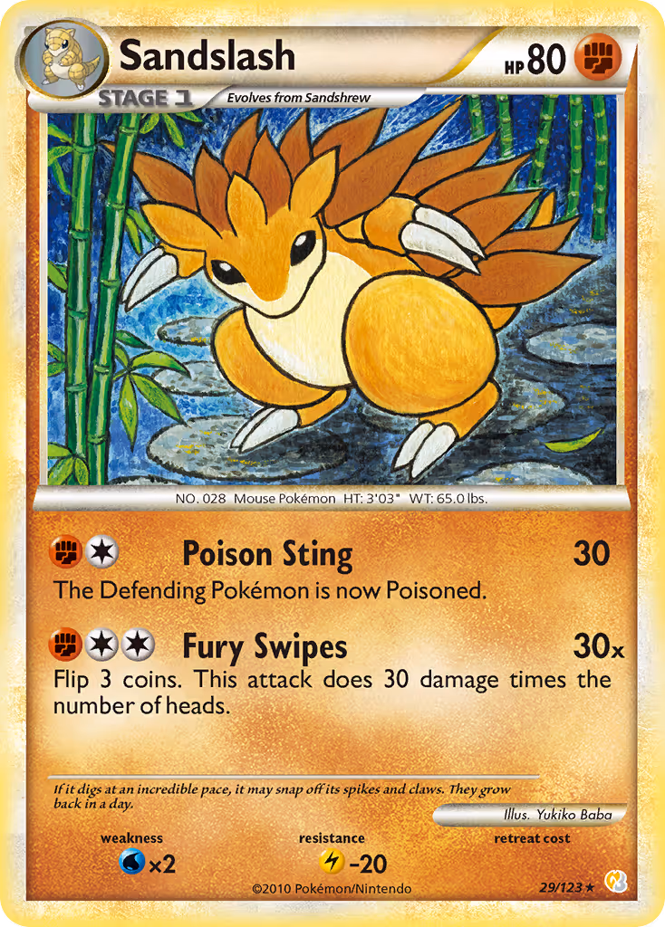 Sandslash 29/123 Pokemon card
