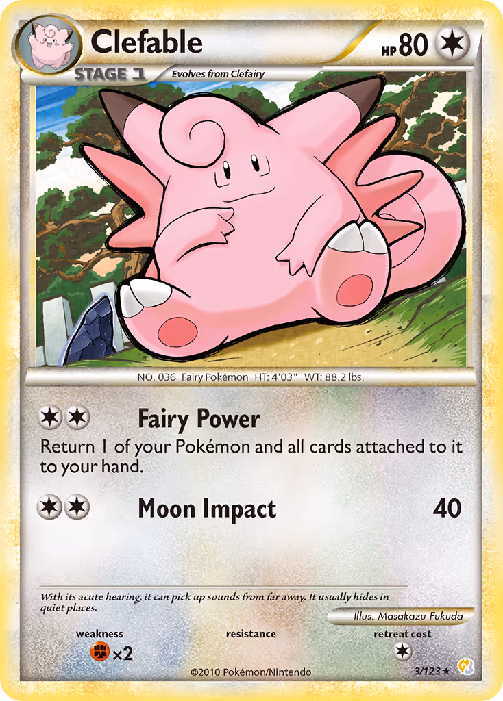 Clefable 3/123 Pokemon card