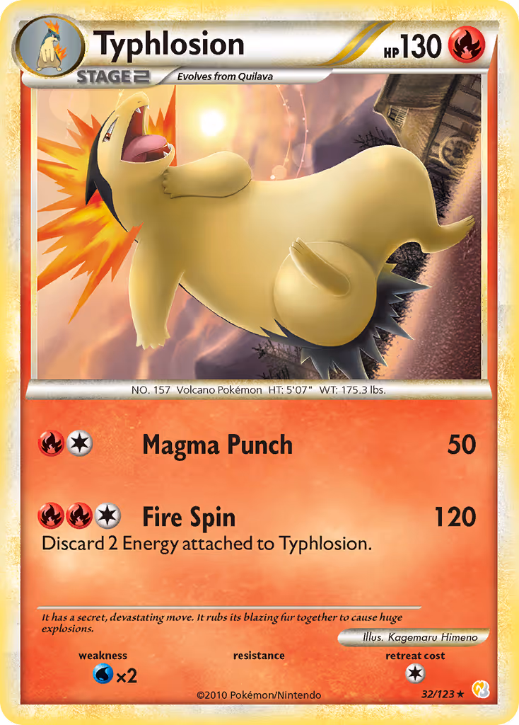 Typhlosion 32/123 Pokemon card