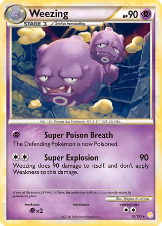 Weezing 34/123 Pokemon card