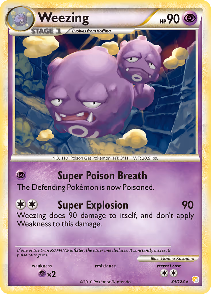 Weezing 34/123 Pokemon card