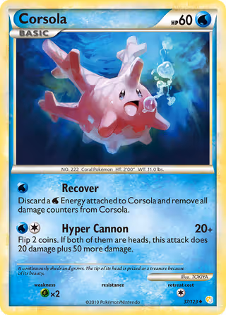 Corsola 37/123 Pokemon card