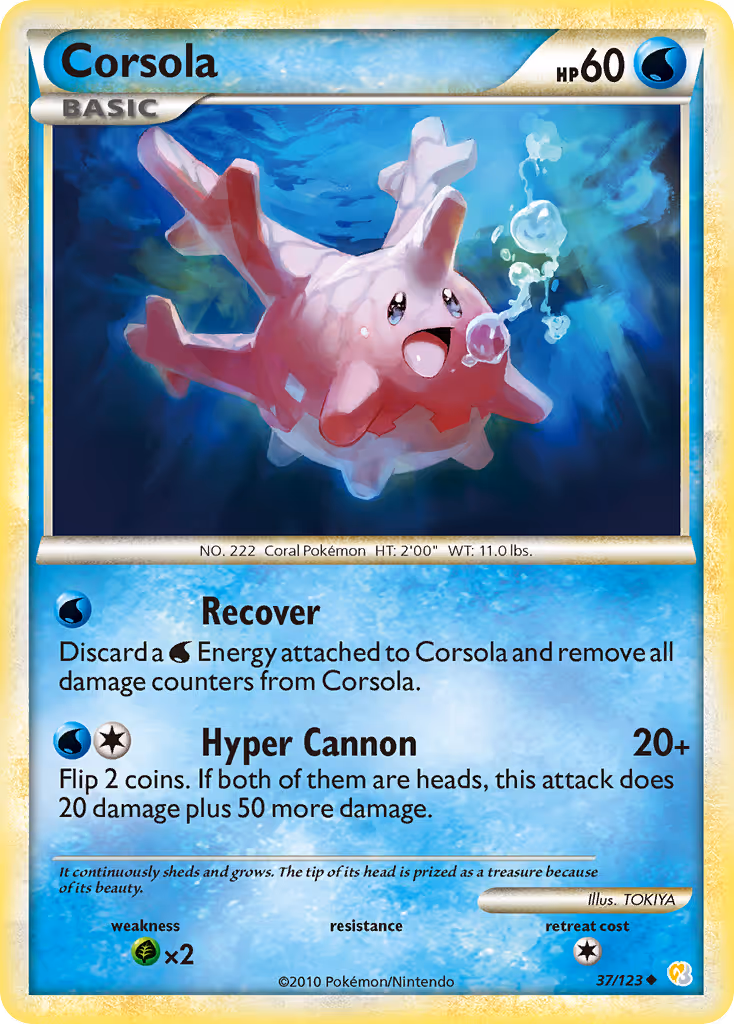 Corsola 37/123 Pokemon card
