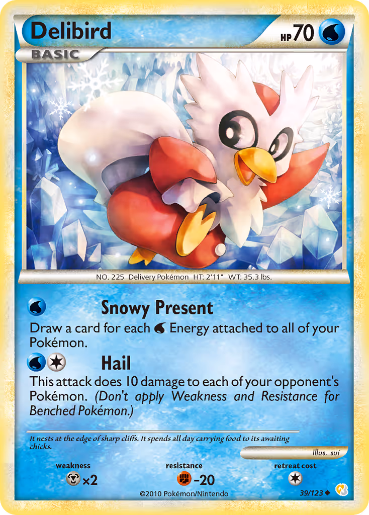 Delibird 39/123 Pokemon card