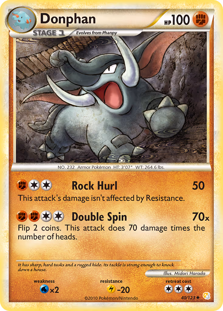 Donphan 40/123 Pokemon card