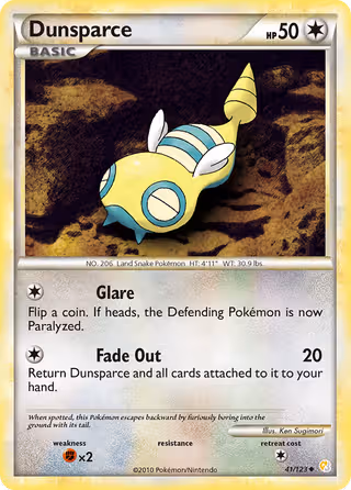 Dunsparce 41/123 Pokemon card