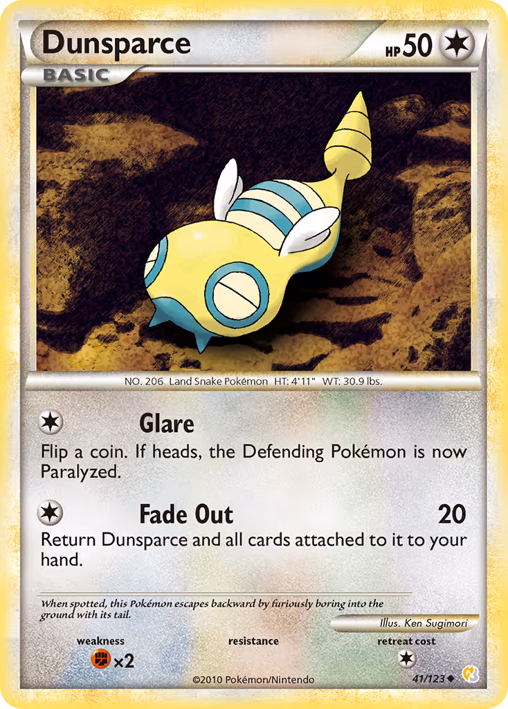Dunsparce 41/123 Pokemon card