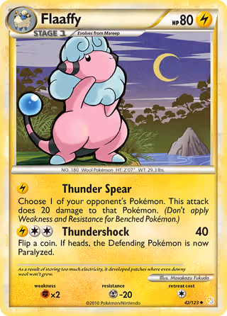 Flaaffy 42/123 Pokemon card