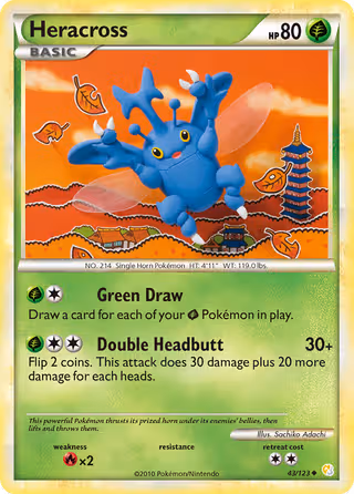 Heracross 43/123 Pokemon card