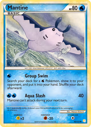 Mantine 45/123 Pokemon card
