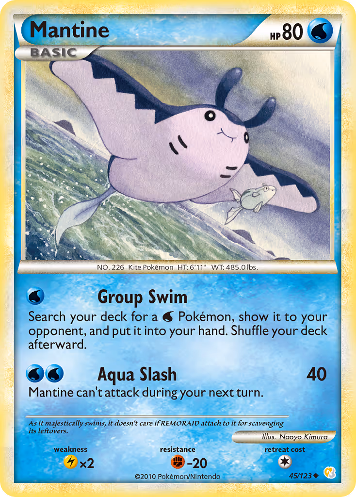 Mantine 45/123 Pokemon card