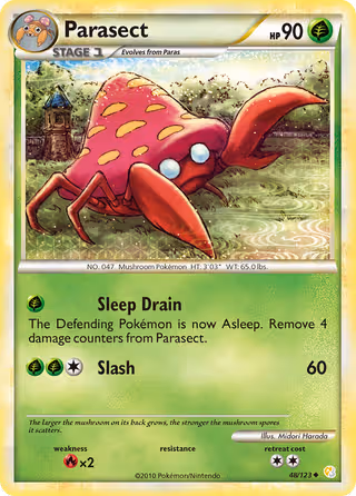 Parasect 48/123 Pokemon card