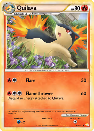 Quilava 49/123 Pokemon card