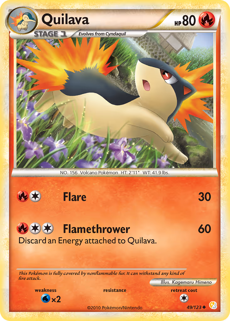 Quilava 49/123 Pokemon card
