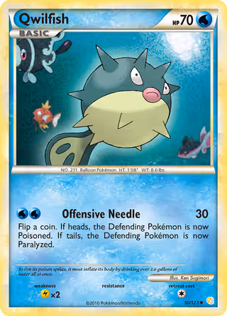 Qwilfish 50/123 Pokemon card