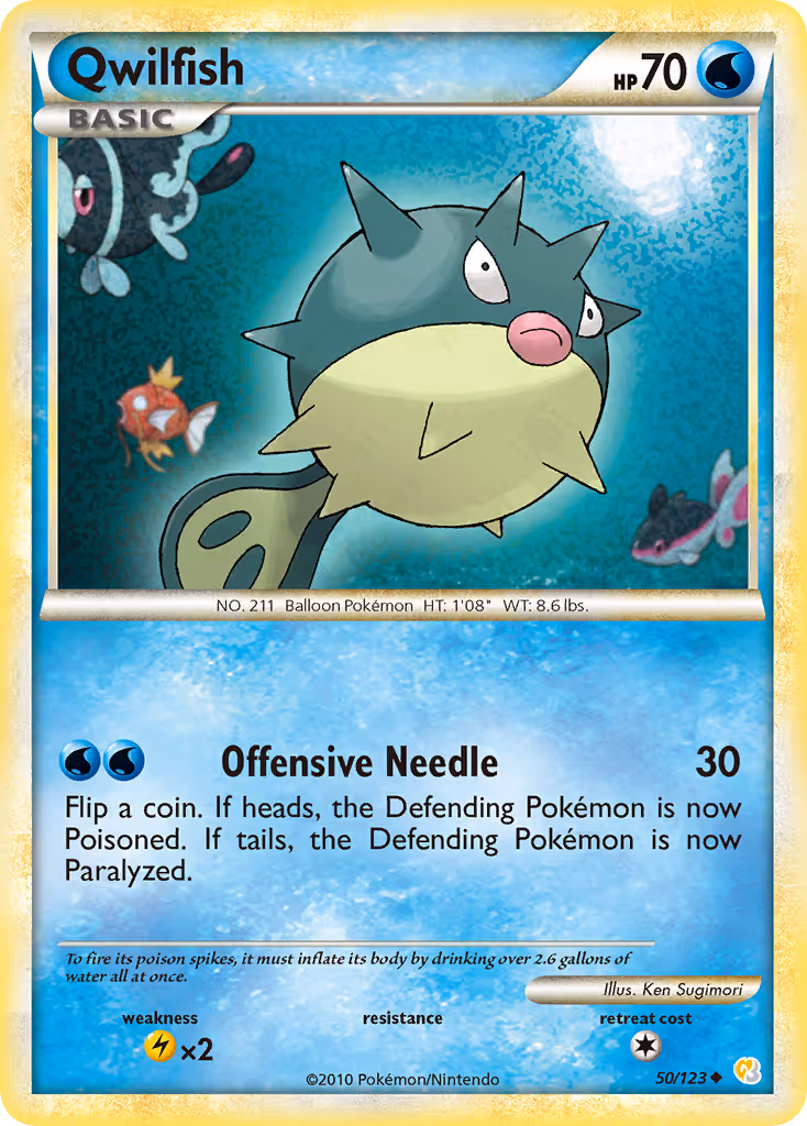 Qwilfish 50/123 Pokemon card