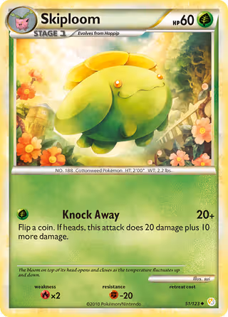Skiploom 51/123 Pokemon card