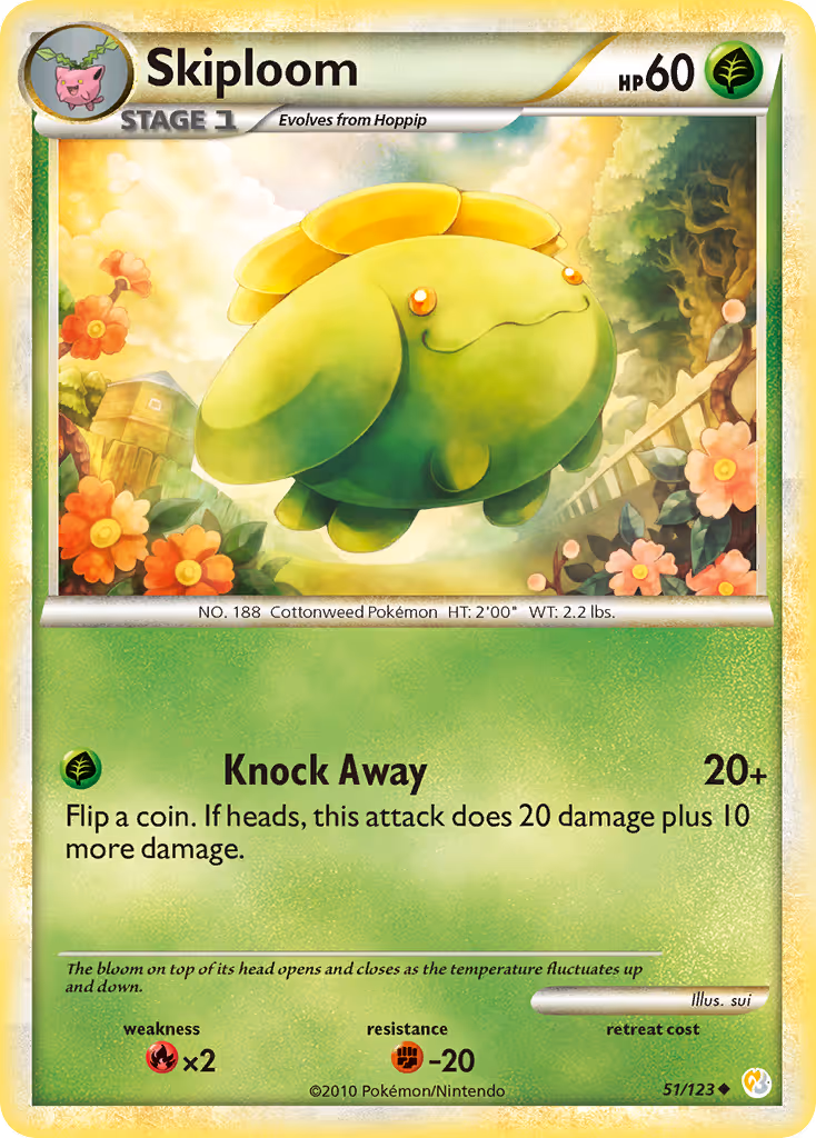 Skiploom 51/123 Pokemon card
