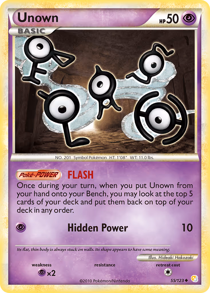 Unown 55/123 Pokemon card
