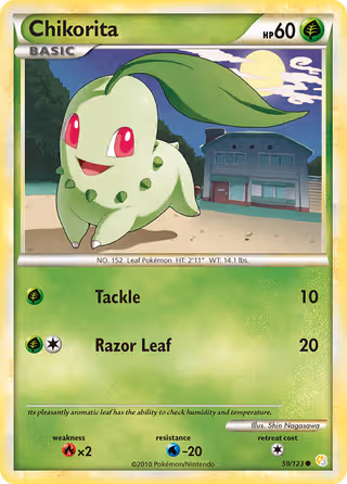Chikorita 59/123 Pokemon card