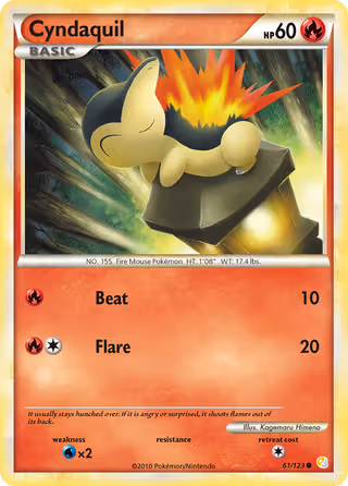 Cyndaquil 61/123 Pokemon card